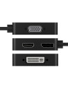 IB-DK1104-C,DOCKING Station Icy Box universal, 4-in-1, conectare PC USB Type C, USB-C x 1, porturi video HDMI x 1, DP x 1, DVI x