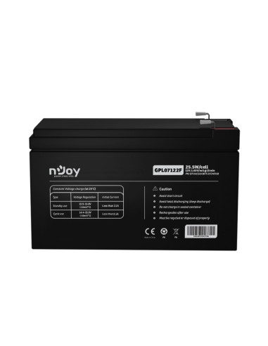 BTVACGUOBTF2FCW01B,UPS- acumulatori Njoy GP09122F | Baterie UPS&nbsp | 12 V | 9 A | Borne&nbsp F2 | 30 W | 151 x 65 x 94 mm "BTV