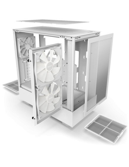 CC-H51FW-R1,Carcasa NZXT H5 Flow RGB White, Fara Sursa "CC-H51FW-R1"