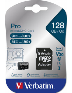 47044,MEMORIE SD CARD VERBATIM 128GB CLASA 10 ADAPTOR INCLUS "47044" (TIMBRU VERDE 0.03 LEI)