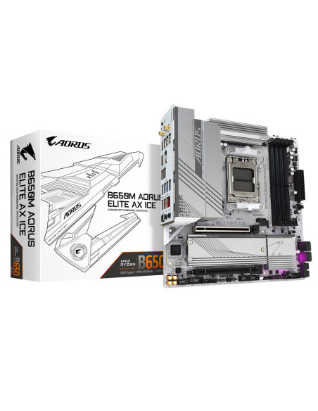 B650M A ELITE AX ICE,Placa de baza Gigabyte MB Gigabyte B650M AORUS ELITE AX ICE "B650M A ELITE AX ICE"