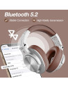 Fusion-A70-Silver,Casca OneOdio wireless, cu fir, tip over ear, utilizare multimedia, DJ, conectare prin Bluetooth 5.2 | Jack 3.