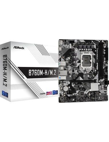 B760M-H/M.2,Placa de baza ASRocK B760M-H/M.2, Intel B760, Socket 1700, mATX
