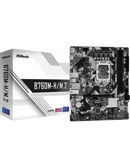 B760M-H/M.2,Placa de baza ASRocK B760M-H/M.2, Intel B760, Socket 1700, mATX