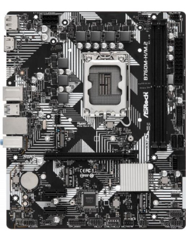 B760M-H/M.2,Placa de baza ASRocK B760M-H/M.2, Intel B760, Socket 1700, mATX