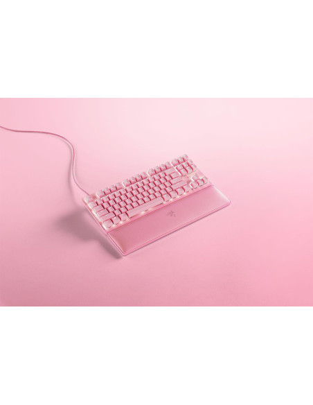 RZ03-03942000-R3M1,Tastatura Razer Huntsman V2 Quartz TKL Linear Optical Gen-2 Red Switch, RGB LED, USB, Roz