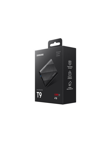 MU-PG4T0B/EU,SSD. Externe Samsung Portable SSD T9 4TB "MU-PG4T0B/EU"