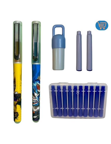EAN-7504+8101,Set stilouri cu cerneala termosensibila + Rezerve, Baieti, Galben