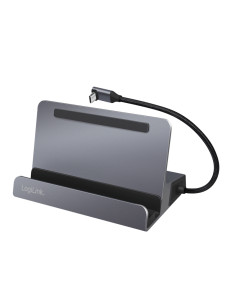 UA0408,DOCKING Station LOGILINK universal, conectare PC USB TYPE-C 3.2, USB 3.0 x 3, USB-C x 1, porturi video HDMI x 1, RJ45 x 1 2