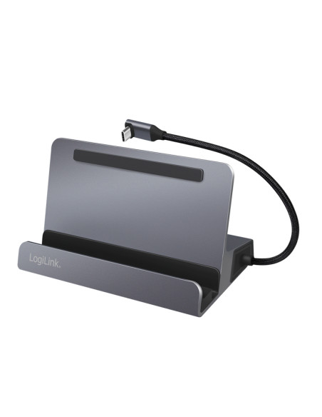 UA0408,DOCKING Station LOGILINK universal, conectare PC USB TYPE-C 3.2, USB 3.0 x 3, USB-C x 1, porturi video HDMI x 1, RJ45 x 1