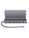 UA0408,DOCKING Station LOGILINK universal, conectare PC USB TYPE-C 3.2, USB 3.0 x 3, USB-C x 1, porturi video HDMI x 1, RJ45 x 1