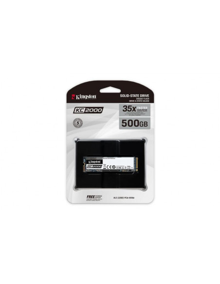 SSD Kingston KC2000, 500GB, NVMe, M.2 2280,SKC2000M8/500G