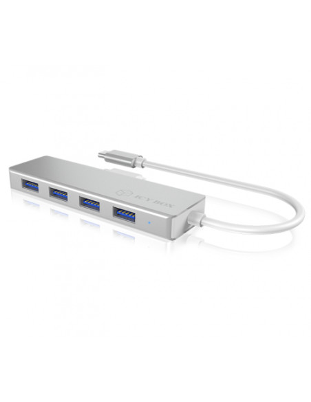 RY-IB-HUB1425-C3,Hub USB Raidsonic IcyBox IB-HUB1425-C3, USB-C, 4x USB 3.2 gen 1, Silver
