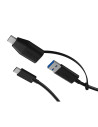 IB-CB034,Cablu alimentare si date Icy Box, pt smartphone USB 3.2 Type-C Gen 2 la USB Type-A/Type-C, Viteza: 10Gbit/s, 1m, plasti