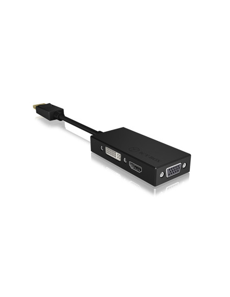 IB-AC1031,Cablu video Icy Box 3-in1 DP la HDMI, DVI-D, VGA, 4K la 30Hz, negru, "IB-AC1031"