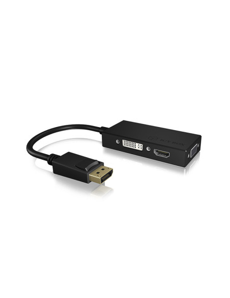 IB-AC1031,Cablu video Icy Box 3-in1 DP la HDMI, DVI-D, VGA, 4K la 30Hz, negru, "IB-AC1031"
