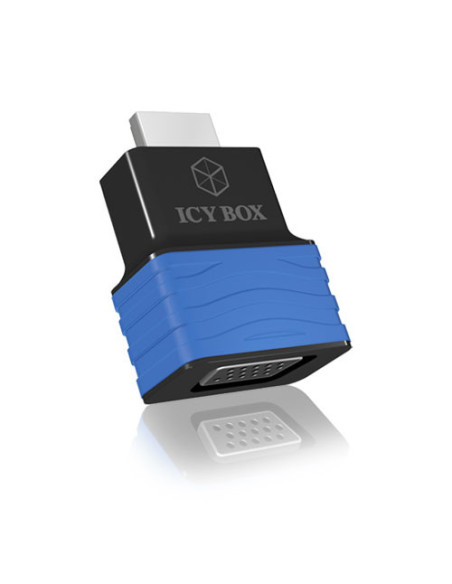 IB-AC516,Cablu video Icy Box Dongle HDMI la VGA, Albsatru, plastic, negru, "IB-AC516"