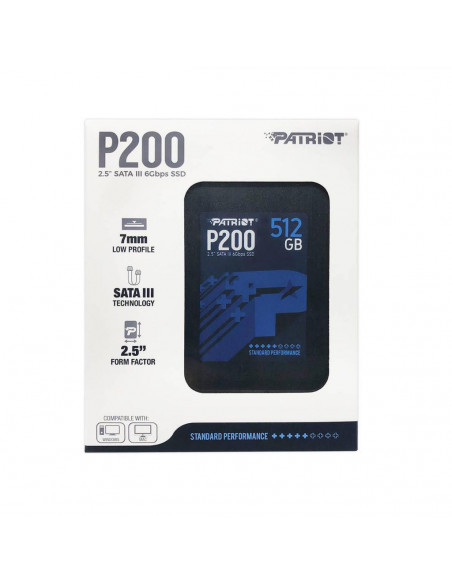 SSD Patriot P200, 512GB, 2.5'', SATA III,P200S512G25