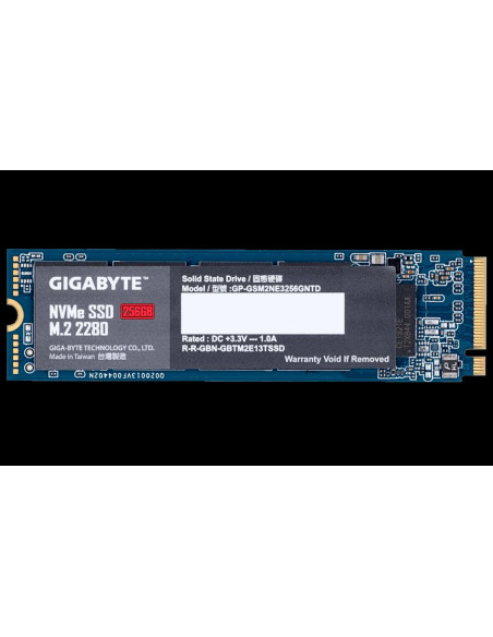 SSD Gigabyte NVMe, 256GB, M.2,GP-GSM2NE3256GNTD