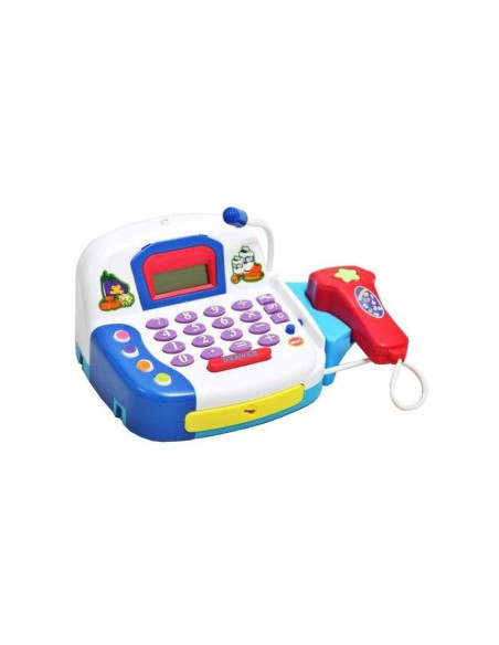 5902020587705,Jucarie interactiva Malplay Casa de marcat cu microfon si cos de cumparaturi