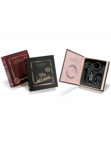 Set 4 accesorii vin in cutie tip carte,191115001