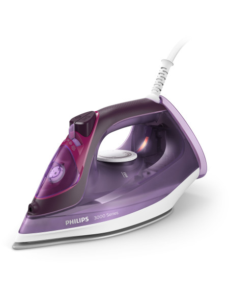 DST3041/30,Fier de calcat Philips DST3041/30 seria 3000, 2600W, talpa ceramica, Roz/mov