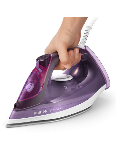 DST3041/30,Fier de calcat Philips DST3041/30 seria 3000, 2600W, talpa ceramica, Roz/mov