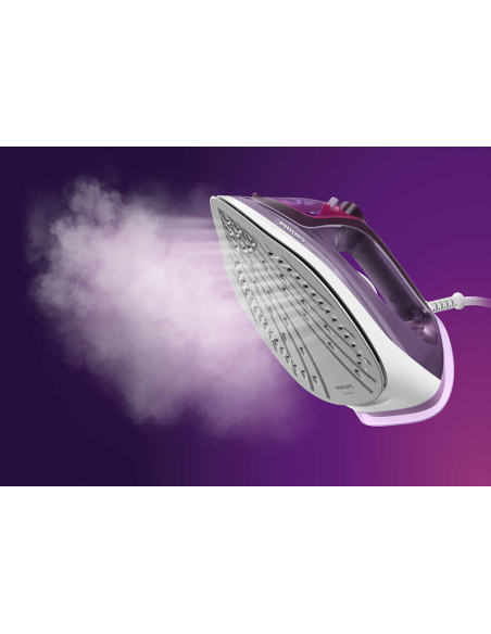 DST3041/30,Fier de calcat Philips DST3041/30 seria 3000, 2600W, talpa ceramica, Roz/mov