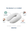 BB-B04,Doomoo - Perna mare pentru gravide si bebelusi 3 in 1, bumbac organic Buddy Bear Grey