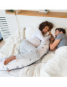 BB-B04,Doomoo - Perna mare pentru gravide si bebelusi 3 in 1, bumbac organic Buddy Bear Grey