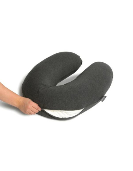 BB-B12,Doomoo - Perna mare pentru gravide si bebelusi 3 in 1, bumbac organic Buddy Chine Anthracite