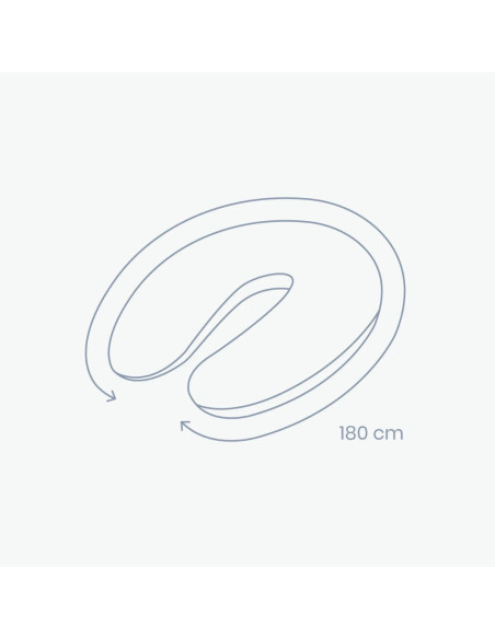 BB-B12,Doomoo - Perna mare pentru gravide si bebelusi 3 in 1, bumbac organic Buddy Chine Anthracite