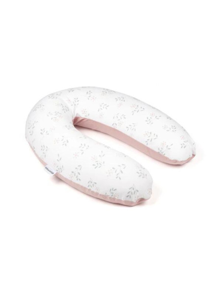 BB-B25,Doomoo - Perna mare pentru gravide si bebelusi 3 in 1, bumbac organic Buddy Spring Pink