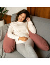 BB-35001025,Doomoo - Perna mare 3 in 1 Comfy Big Tetra Brick din bumbac organic: perna gravide, suport pentru hranire, suport pe