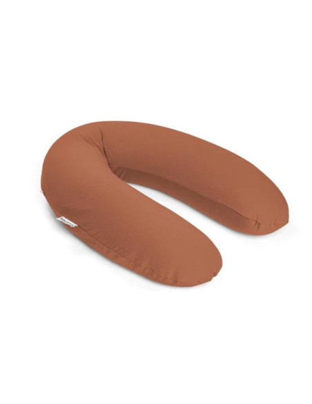 BB-B82,Doomoo - Perna mare pentru gravide si bebelusi 3 in 1, bumbac organic Buddy Tetra Jersey Terracotta