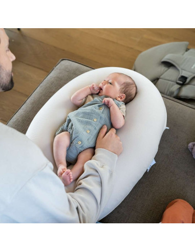 BB-B83,Doomoo - Perna mare pentru gravide si bebelusi 3 in 1, bumbac organic Buddy Tetra Jersey Sand