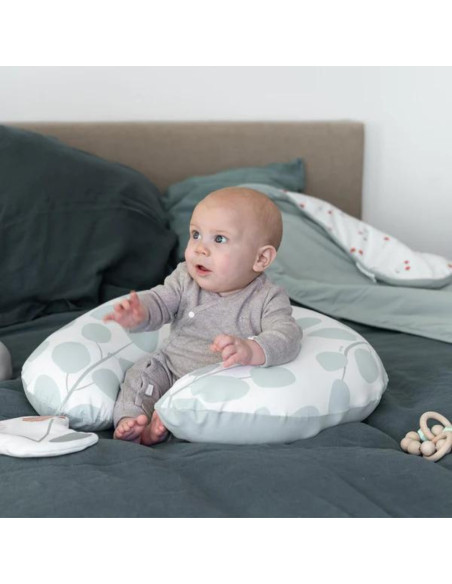 BB-S31,Doomoo - Perna pentru alaptat 2 in 1 Softy Leaves Aqua Green