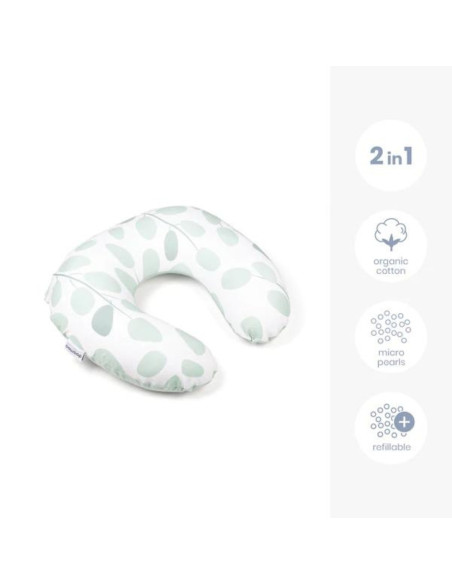BB-S31,Doomoo - Perna pentru alaptat 2 in 1 Softy Leaves Aqua Green