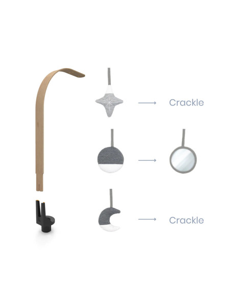 BB-ARCH05,Doomoo - Bara din lemn cu jucarii pentru sezlongul Seat'n Swing