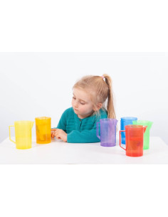 TIK73103,Set de 6 carafe translucide colorate pentru activitati senzoriale 2