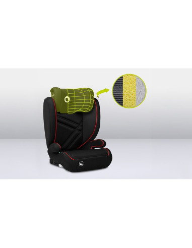 BN-LO-HUGO_I-SIZE_SPORTY_BLACK_RED,Lionelo - Scaun auto, Hugo i-Size, Universal, Orientare in directia sensului de mers, Reglabi