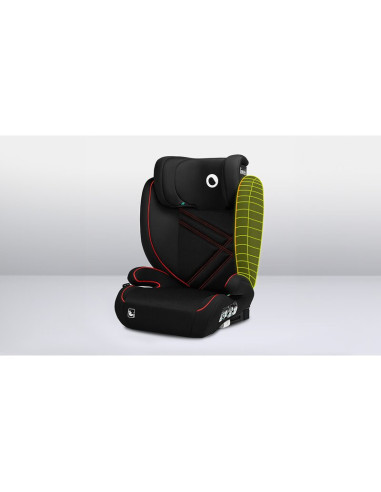 BN-LO-HUGO_I-SIZE_SPORTY_BLACK_RED,Lionelo - Scaun auto, Hugo i-Size, Universal, Orientare in directia sensului de mers, Reglabi