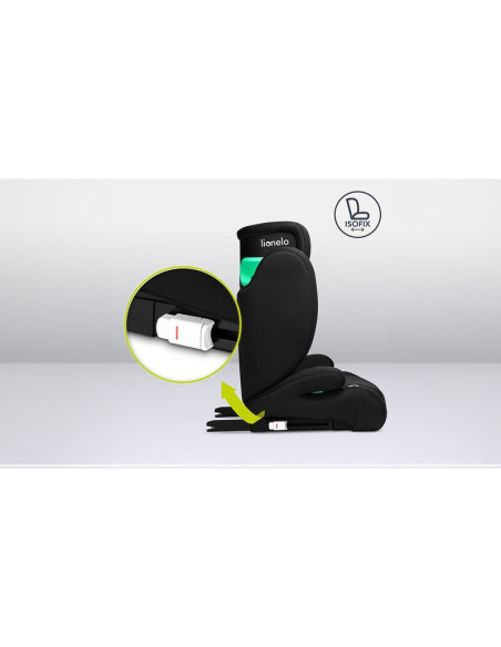 BN-LO-HUGO_I-SIZE_SPORTY_BLACK_RED,Lionelo - Scaun auto, Hugo i-Size, Universal, Orientare in directia sensului de mers, Reglabi