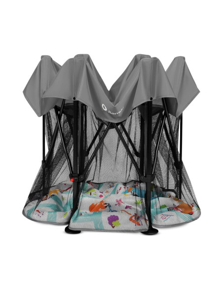 BN-LO-ROEL_GREY_MULTICOLOR,Lionelo - Tarc de joaca Roel, Pliere ultra-compacta, Conform cu standardul europeane de securitate EN