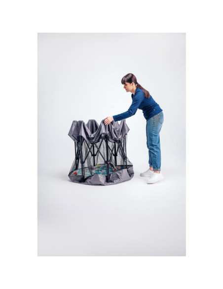 BN-LO-ROEL_GREY_MULTICOLOR,Lionelo - Tarc de joaca Roel, Pliere ultra-compacta, Conform cu standardul europeane de securitate EN