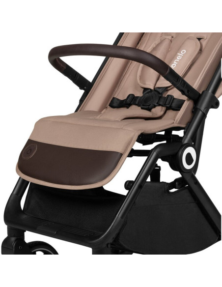 BN-LO-CLOE_BEIGE_SAND,Lionelo - Carucior sport Cloe, De la nastere, Cu accesorii, Cadru din aluminiu, 0-22 kg, Usor, Pliabil cu 