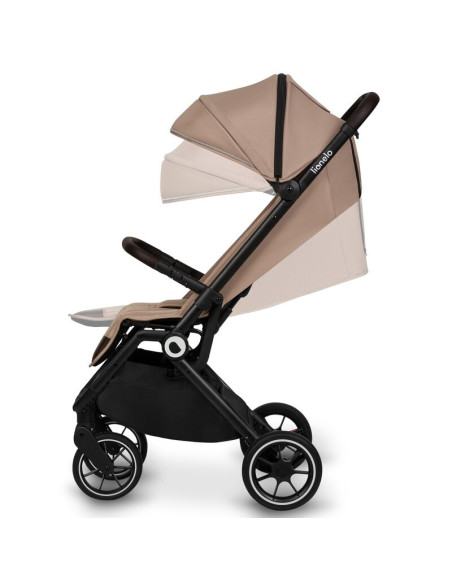 BN-LO-CLOE_BEIGE_SAND,Lionelo - Carucior sport Cloe, De la nastere, Cu accesorii, Cadru din aluminiu, 0-22 kg, Usor, Pliabil cu 
