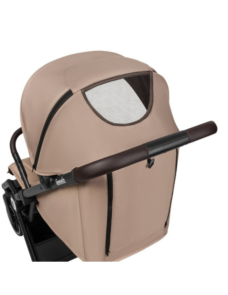BN-LO-CLOE_BEIGE_SAND,Lionelo - Carucior sport Cloe, De la nastere, Cu accesorii, Cadru din aluminiu, 0-22 kg, Usor, Pliabil cu 