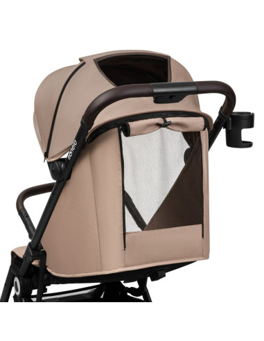 BN-LO-CLOE_BEIGE_SAND,Lionelo - Carucior sport Cloe, De la nastere, Cu accesorii, Cadru din aluminiu, 0-22 kg, Usor, Pliabil cu 