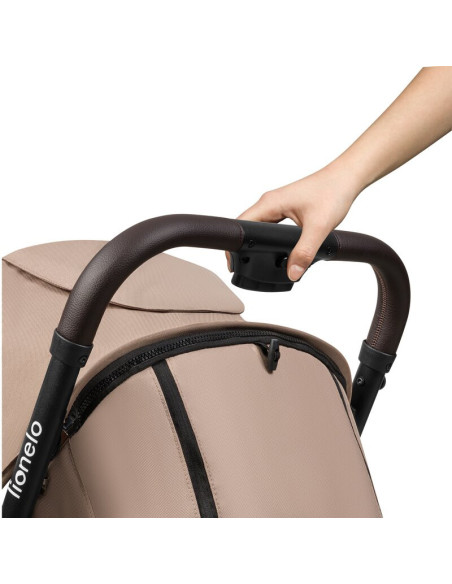 BN-LO-CLOE_BEIGE_SAND,Lionelo - Carucior sport Cloe, De la nastere, Cu accesorii, Cadru din aluminiu, 0-22 kg, Usor, Pliabil cu 